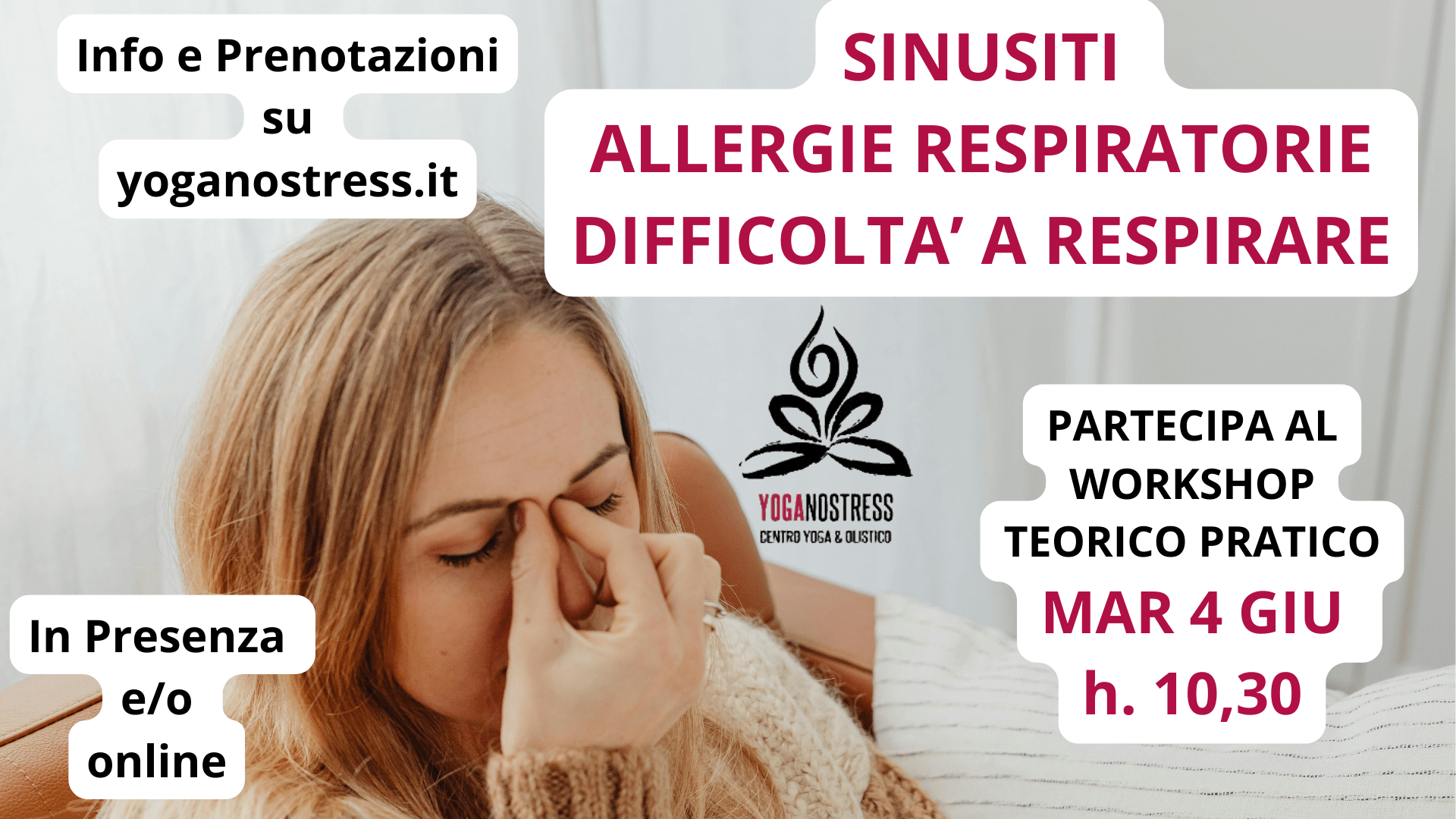 SINUSITI ALLERGIE RESPIRATORIE DIFFICOLTA’ A RESPIRARE GIUGNO