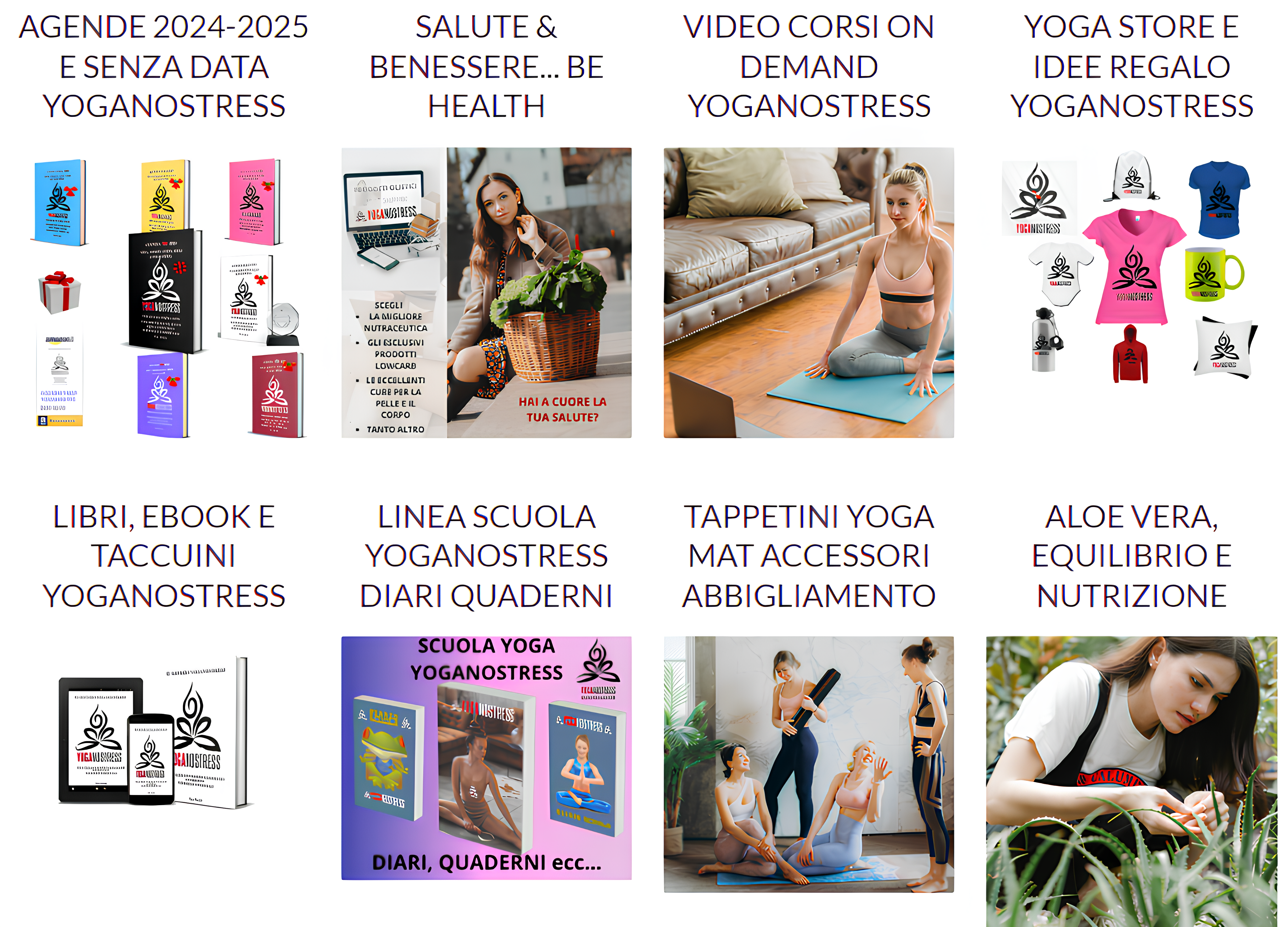 Ti piace lo yoga Scopri Agende, Nutraceutica, e Accessori per lo Yoga, il Tuo Benessere e Relax con Yoganostress