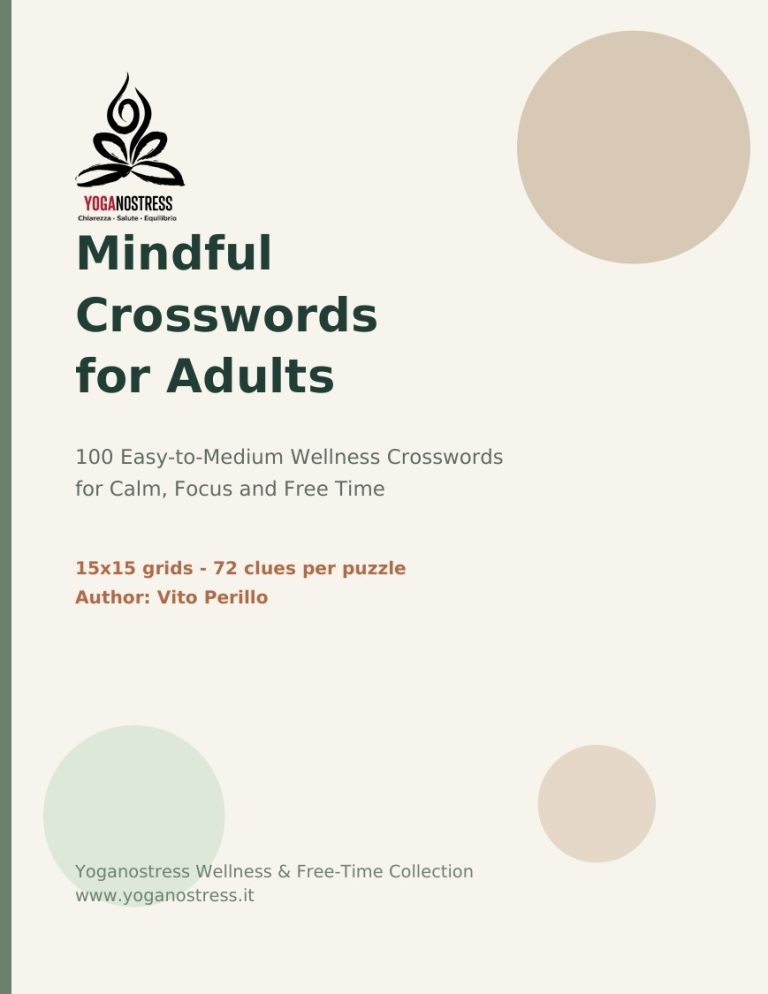 Copertina di MINDFUL CROSSWORDS FOR ADULTS di Vito Perillo